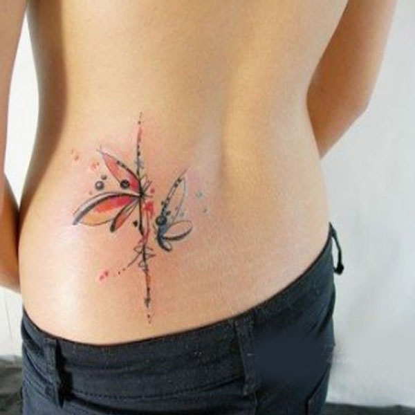 Trendy Abstract Butterfly Tattoo design For Girls