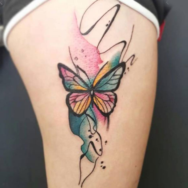 Powerful Butterfly With Colorful Abstract Design