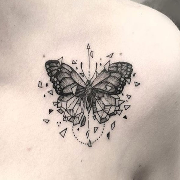  Abstract Butterfly for Back Shoulder