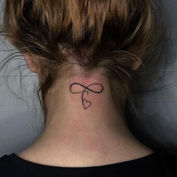 Smart infinity tattoo for back neck