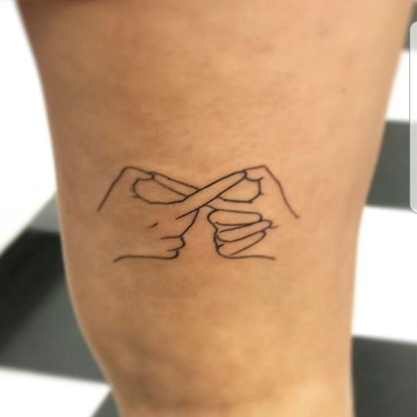 Creative Custom finger infinity style tattoo