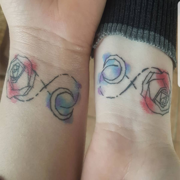  Infinity custom color tattoo