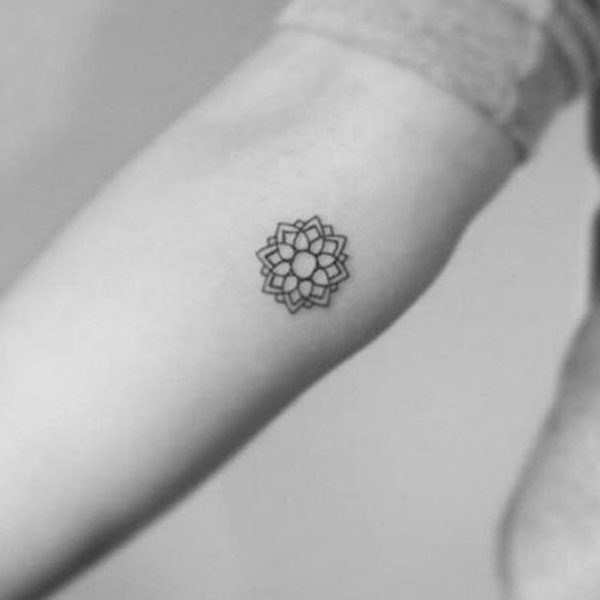  Small Mandala tattoo for hand