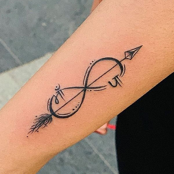 Beautiful ma pa tattoo infinity style