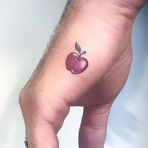 Tiny sexy little apple tattoo