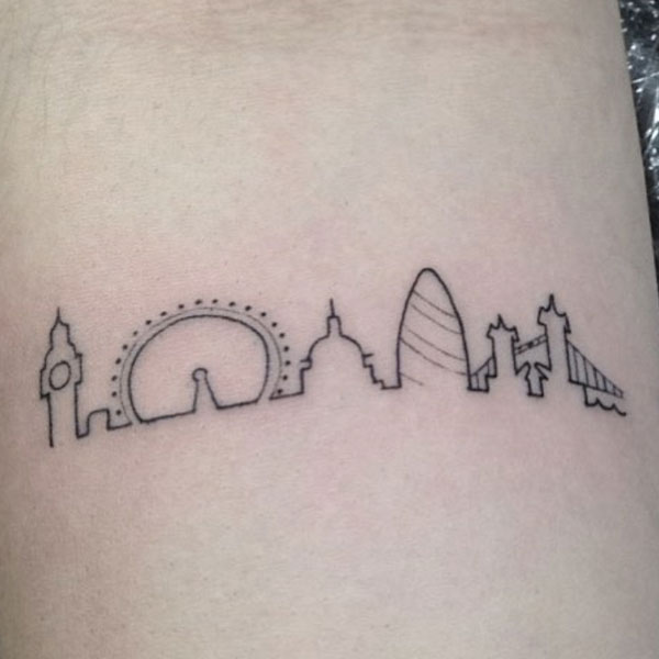 Beautiful London theme tattoo