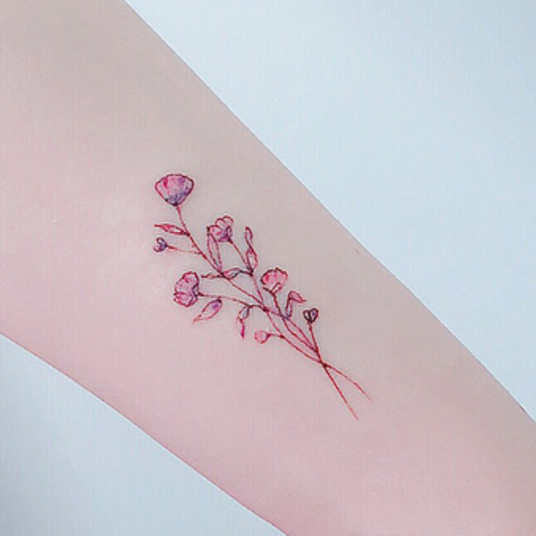 Amazing cute flower tattoo on hand