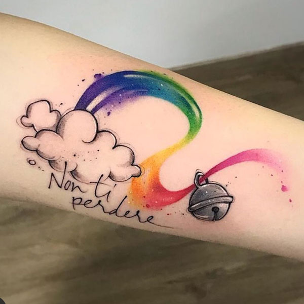 Beautiful creative small rainbow design for rain love