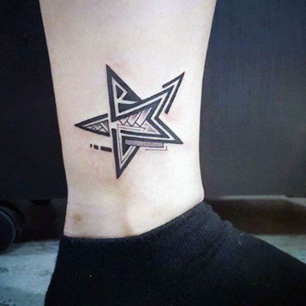 Maori tribal Star design tattoo