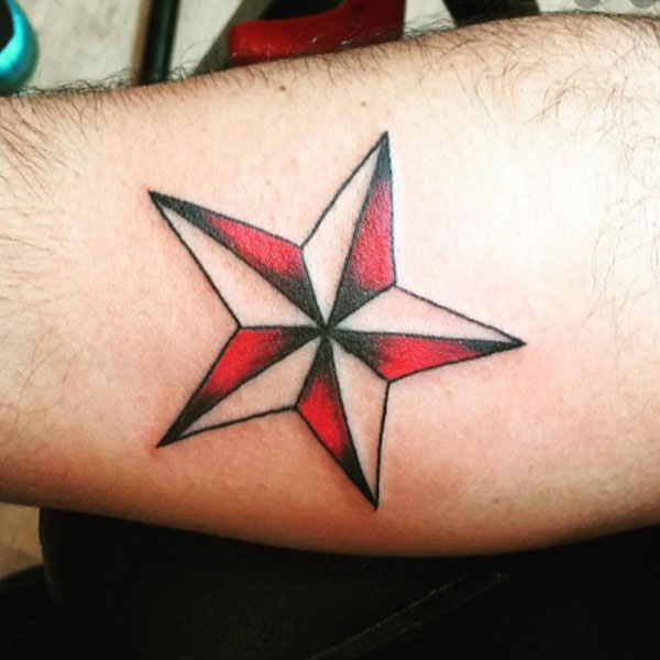  Bold Red Nautical Star 