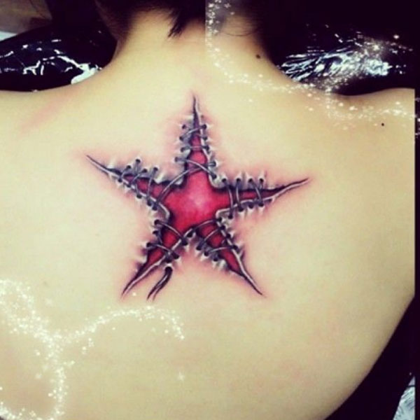 Sexiest star stitching style tattoo