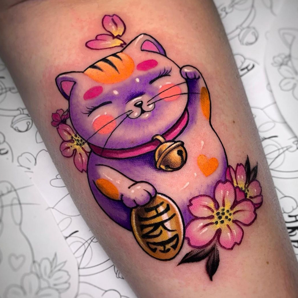  Colorful Miao Miaoo cartoon tattoo