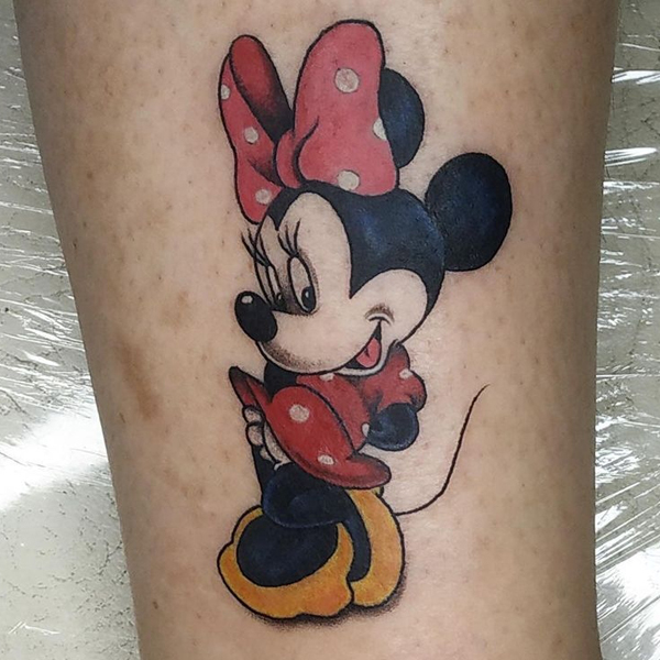 Beautiful charming Minnie mouse tattoo