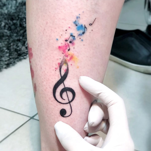 Marvelous the color of the sound tattoo