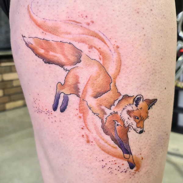 Super clever fox tattoo