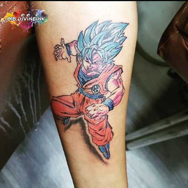 Goku Tattoo on Forearm