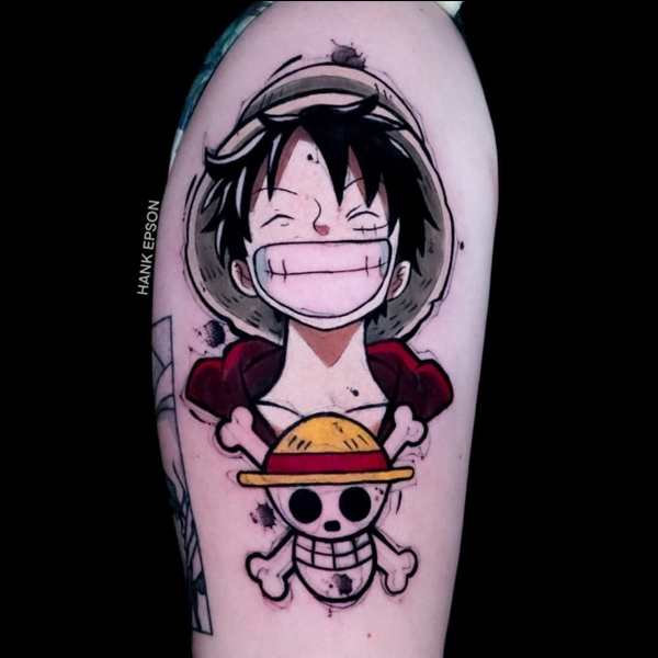 One piece Luffy tattoo