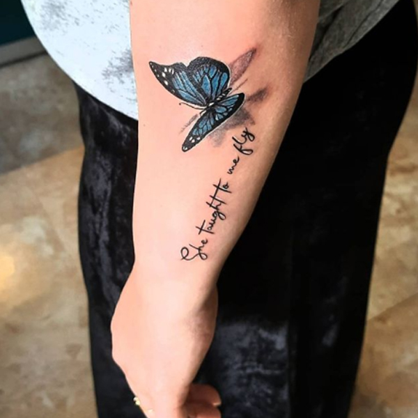Beautiful 3d butterfly tattoo design