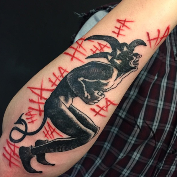 Awesome card joker  and hahaha tattoo