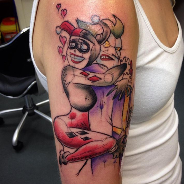 Gorgeous Harley Quinn and joker tattoo 