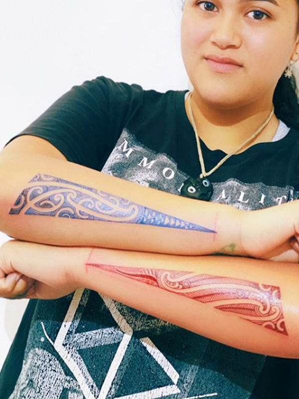 Elegant Maori line tattoo