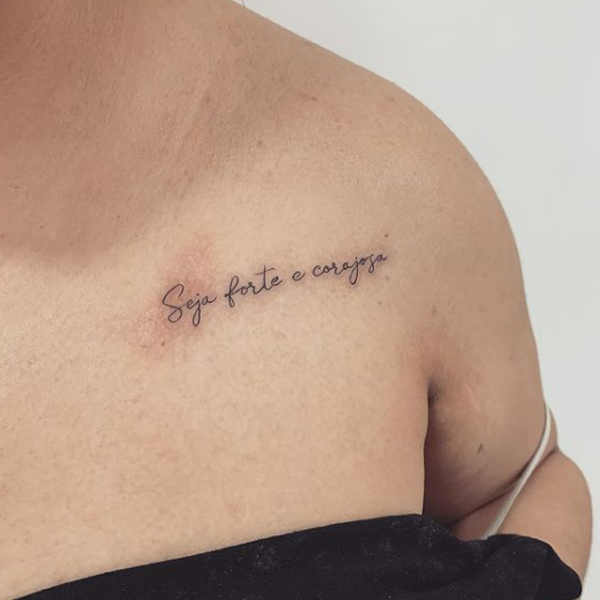 Small quote - be strong and of good courage