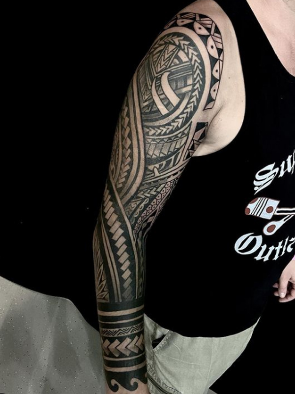  Polymix Tribal tattoo for full sleeve