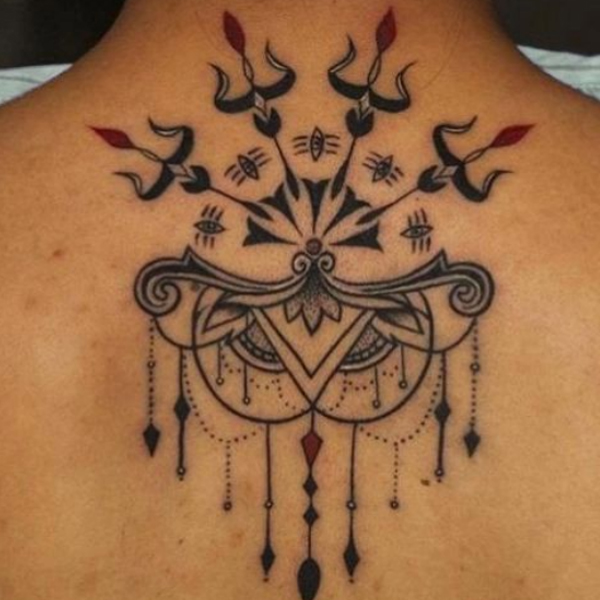  Splendid ornamental trishul design tattoo