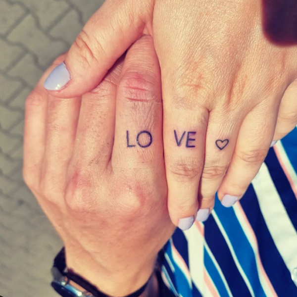  Love script tattoo