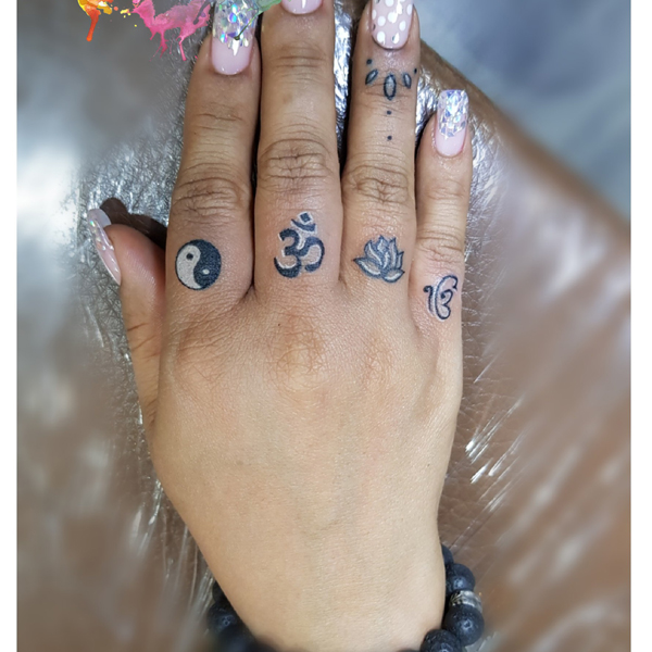 Religious Symbol tattoo for finger