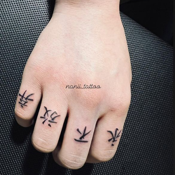 Don't be disappointed in the Chinese font script tattoo