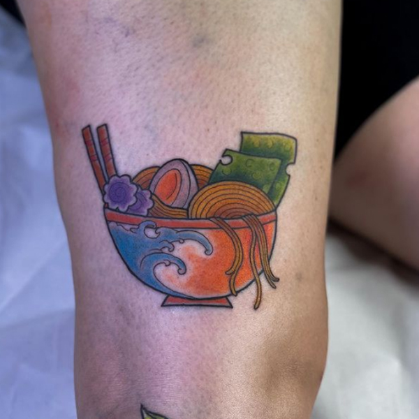 ramen bowl food tattoo