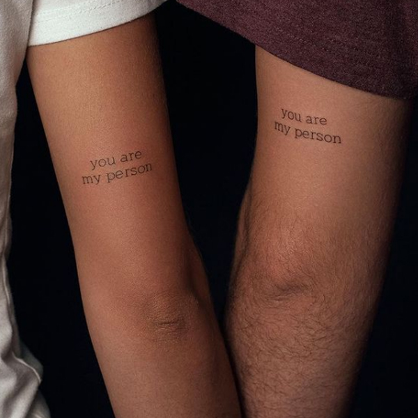 Stunning minimal Couple tattoo