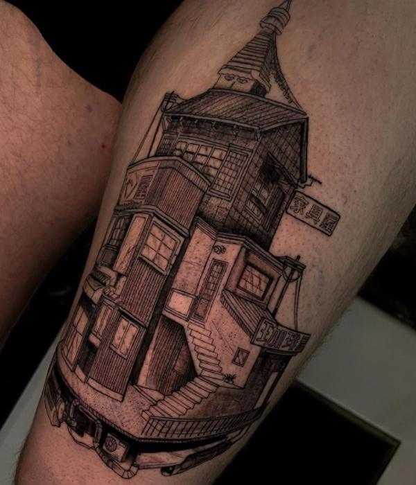 Amazing Japanese neo-favelas tattoo