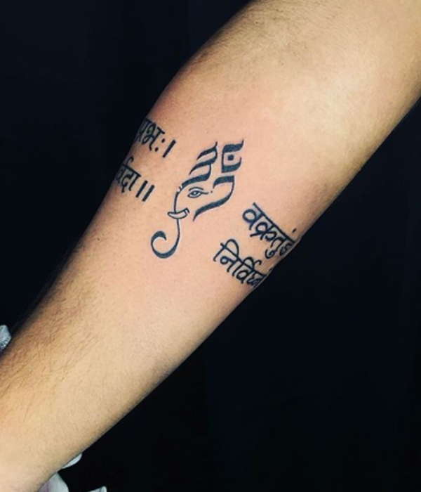 Awesome Ganesha armband tattoo design