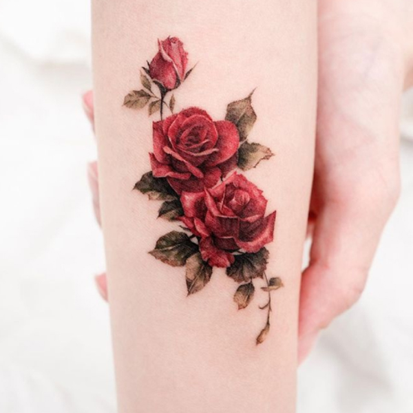Beautiful Realistic Rose flower tattoo